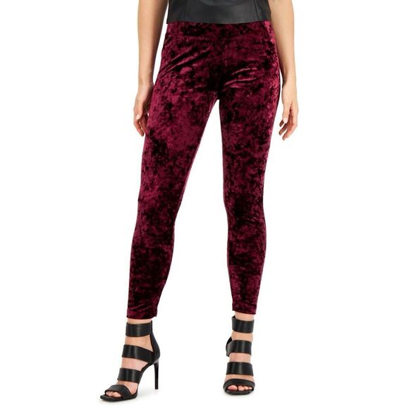 Allbrand365 Designer INC International Concepts Womens Velvet Leggings Size M - Picture 1 of 3